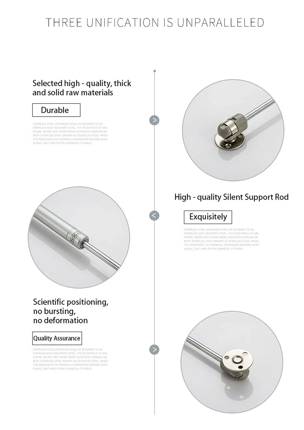 30/50/80/120/200N lifting hydraulic air strut suitable for cabinet door hinges, kitchen cabinets with air springs