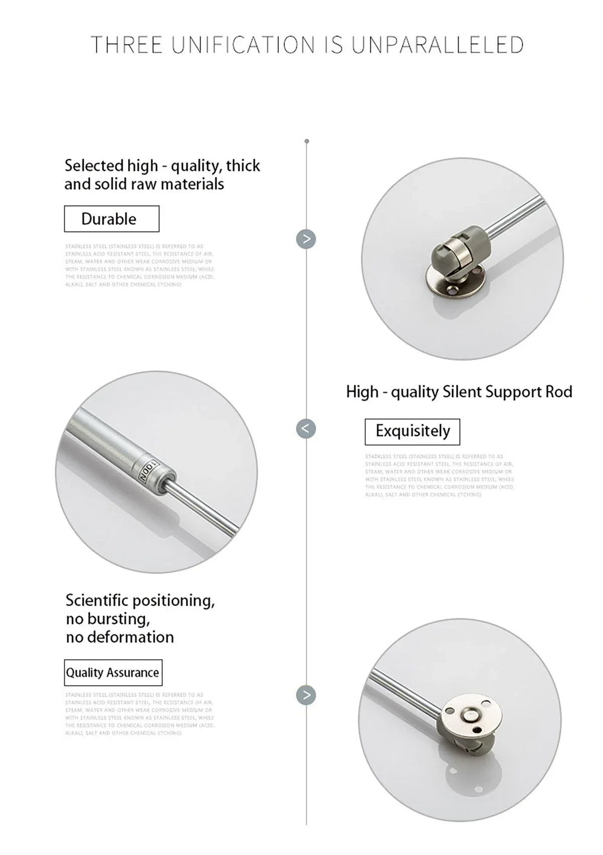 30/50/80/120/200N lifting hydraulic air strut suitable for cabinet door hinges, kitchen cabinets with air springs