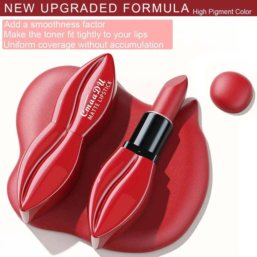 Natural Smooth Matte Waterproof Velvet Nude Lipstick Sexy Red Brown Lip Stick Pigments Makeup Lipgloss Long Lasting Profissional