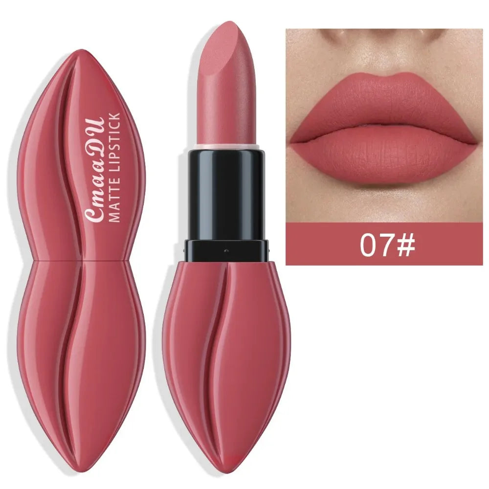 Natural Smooth Matte Waterproof Velvet Nude Lipstick Sexy Red Brown Lip Stick Pigments Makeup Lipgloss Long Lasting Profissional