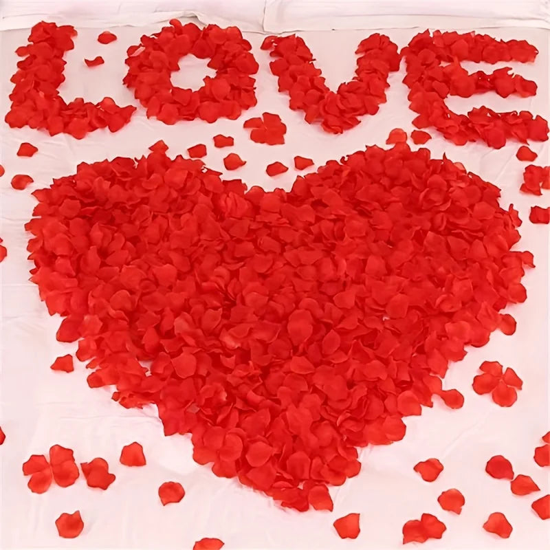 1000Pcs Top Colorful Artificial Fake Rose Petals Red White Gold Roses Petal Flowers Romantic Wedding Party Valentine Decor