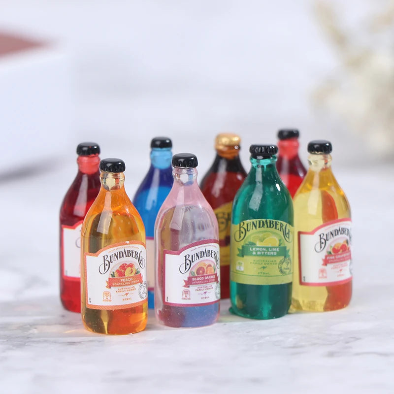 1 Set 1/12 Miniature Wine Bottles Dollhouse Kitchen Accessories - Mini Dolls House Living Room Accessories Beer Drink Bottles