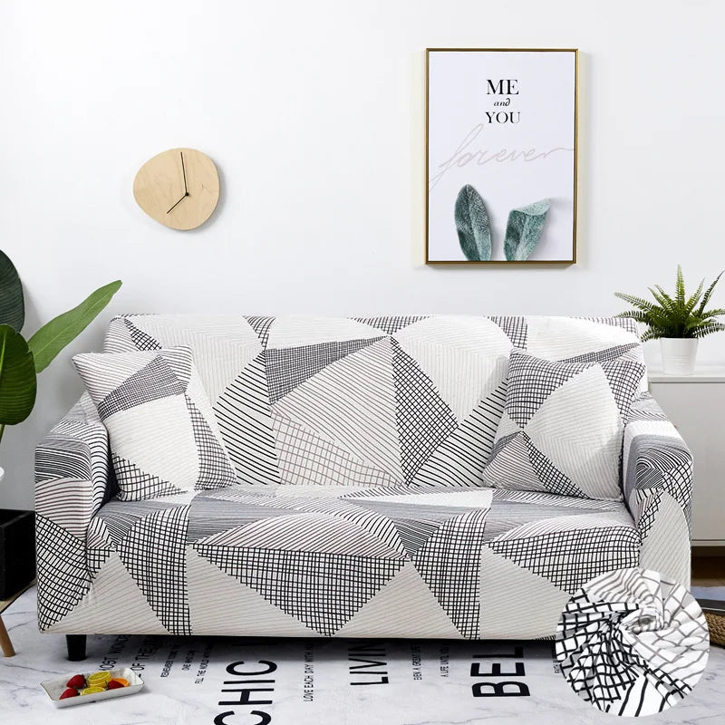 Coolazy Stretch Plaid Sofa Slipcover Elastic Sofa Covers for Living Room funda sofa Chair Couch Cover Home Decor 1/2/3/4-seater
