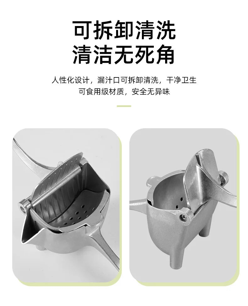 2024 Manual Juice Squeezer Aluminum Alloy Hand Pressure Juicer Pomegranate Orange Lemon Sugar Cane Juice Bar Kitchen Fruit Tool