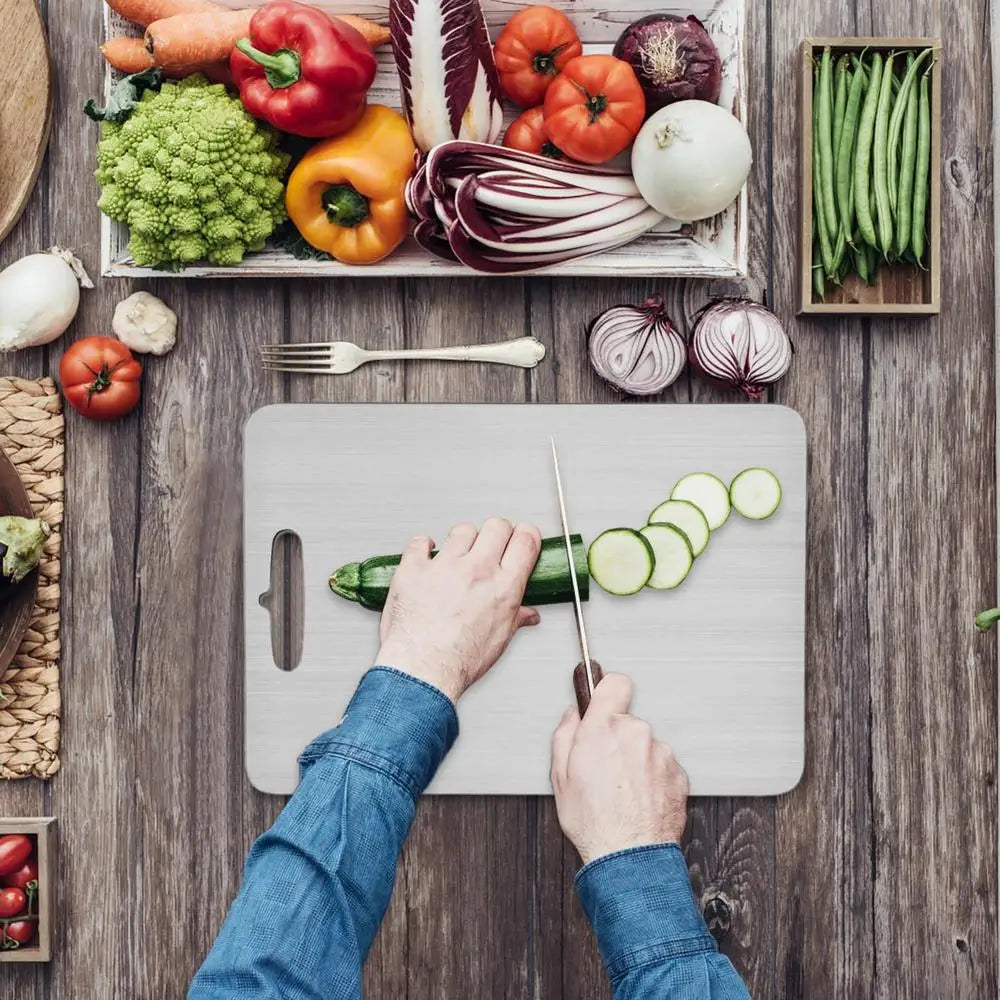 Titanium Cutting Boards for Kitchen Double-Sided Chopping Board Food Grade Cutting Mat Serving Tray Fruit Meat Chopping Board
