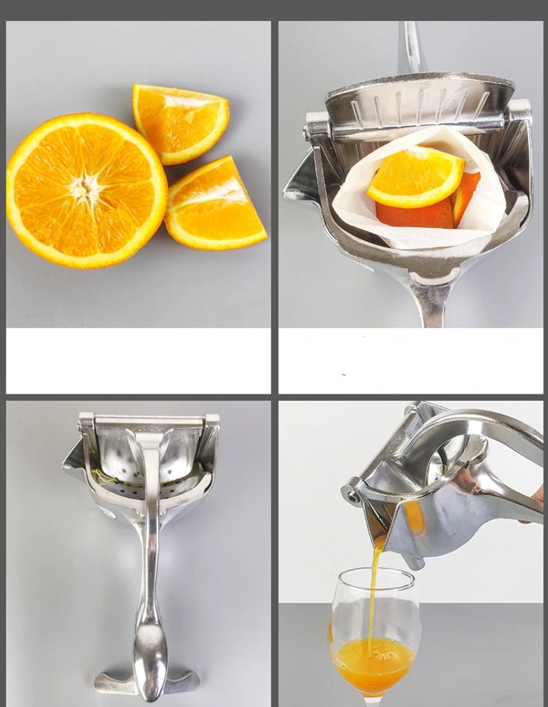 2024 Manual Juice Squeezer Aluminum Alloy Hand Pressure Juicer Pomegranate Orange Lemon Sugar Cane Juice Bar Kitchen Fruit Tool