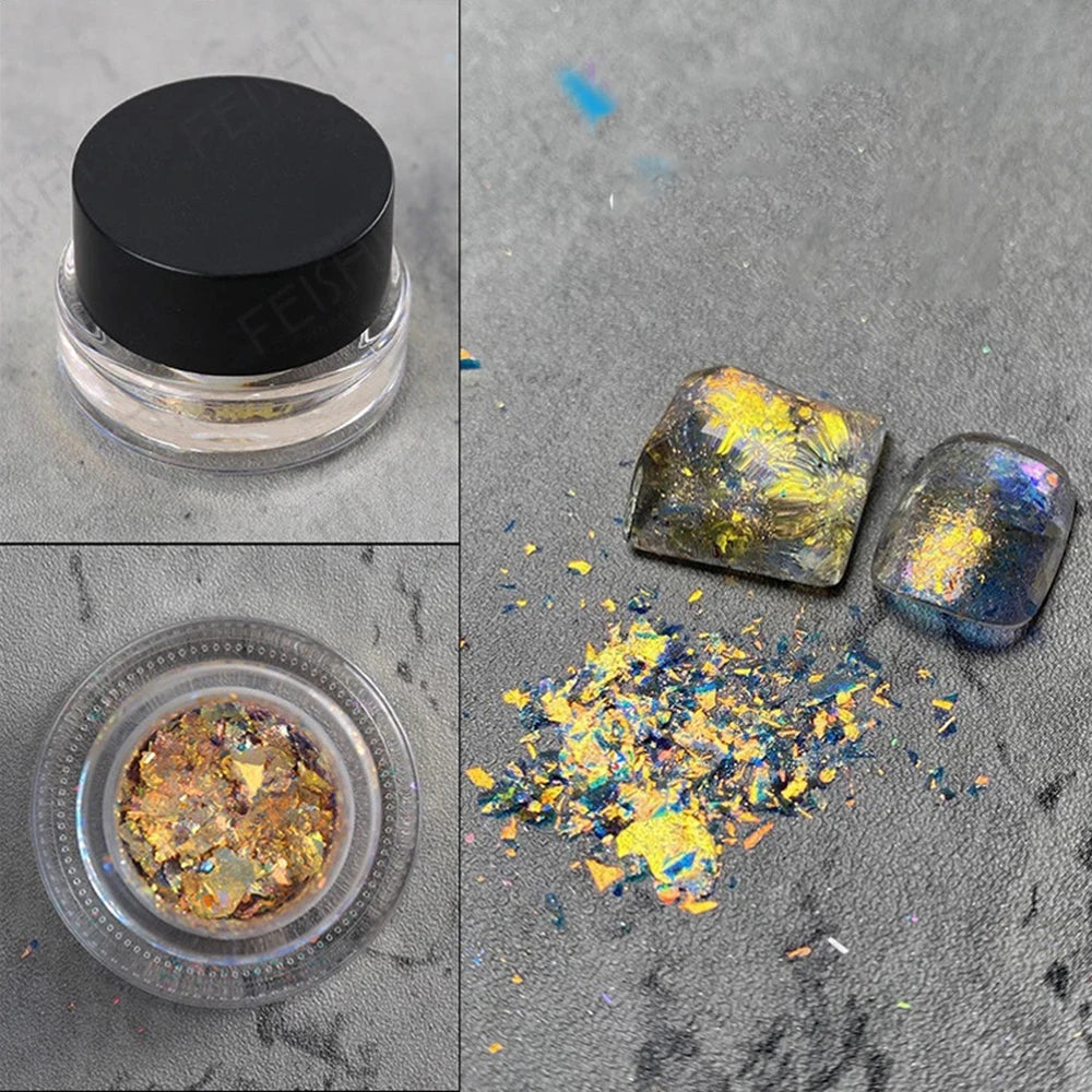Pearl White Nails Glitter Aurora - Hailey Bieber Nails Moonlight Powders Fritillary Shell Mirror Pigment Nail Decoration
