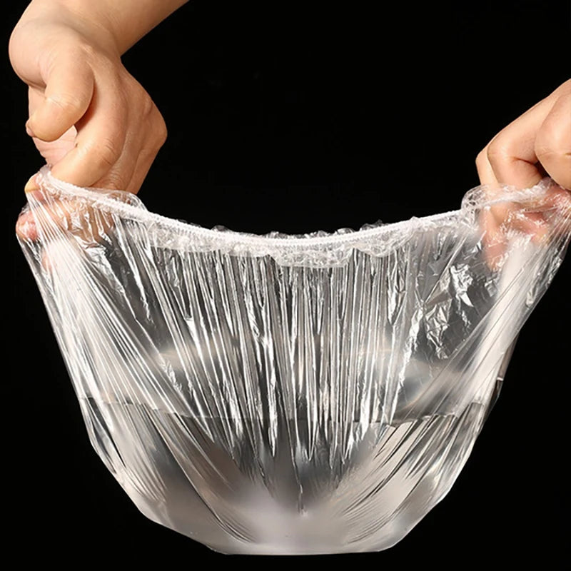 120/70/52CM Disposable Kitchen Accessory Food Cover Storage Bag Saver Dust Food Grade Fresh Lids Elastic Shower Headgear Cover