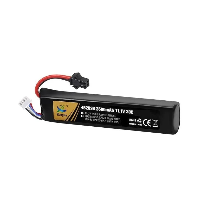 Water Gun Airsoft 11.1V 3S 2500mAh 30C 452096 LiPo battery+Charger Tamiya Plug for Airsoft BB Air Pistol Electric Toys Gun Parts
