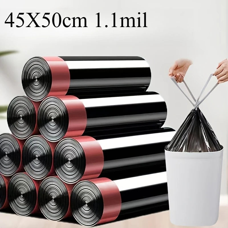 1/3/5Rolls 3.6Gallon Drawstring Trash BagsHeavy Duty Bin Liners for Kitchen, Bathroom, Bedroom, Living Room and Office.