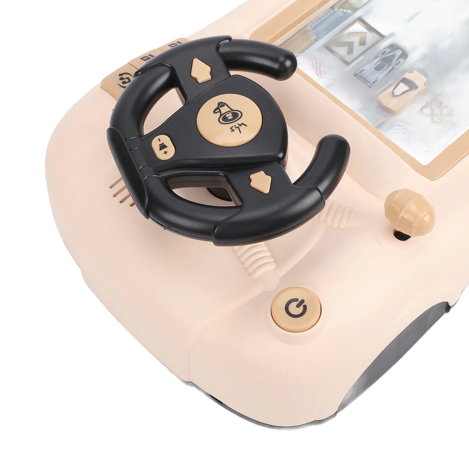 Kids Steering Wheel Racing Car Toy Car Racing Adventure Toy with Steering Wheel Interactive Simulated Driving Racing Car Game