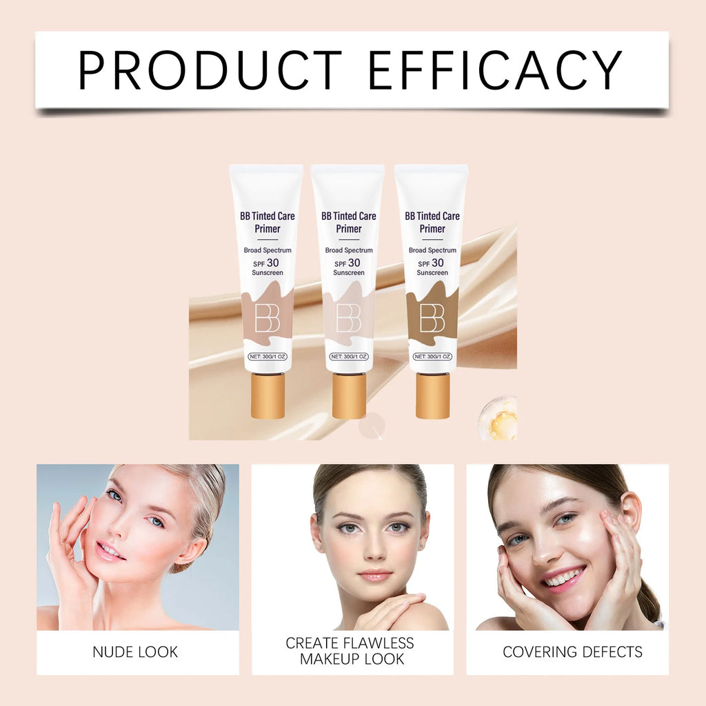 Sunscreen BB Cream Protect Sun Burn Calm Redness Balance Oil Shine Conceal Face Blemish Enhance Skin Barrier Portable Concealer