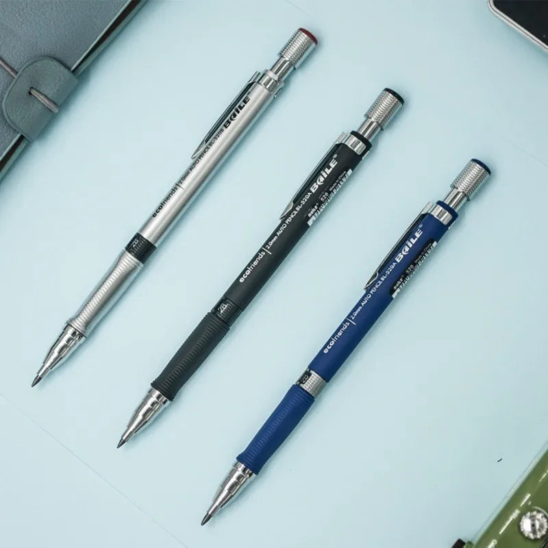2.0mm Mechanical Pencil With Black/Color Lead Refill Automatic Pencil Art Drawing Painting Sketching School & Office Stationery