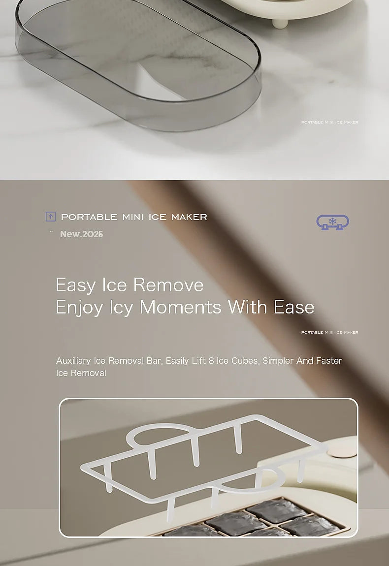 Mini Ice Maker Machine Portable Countertop Ice Cube Maker for Home Office Camping Car RV Small Ice Making Machine 12V 220V