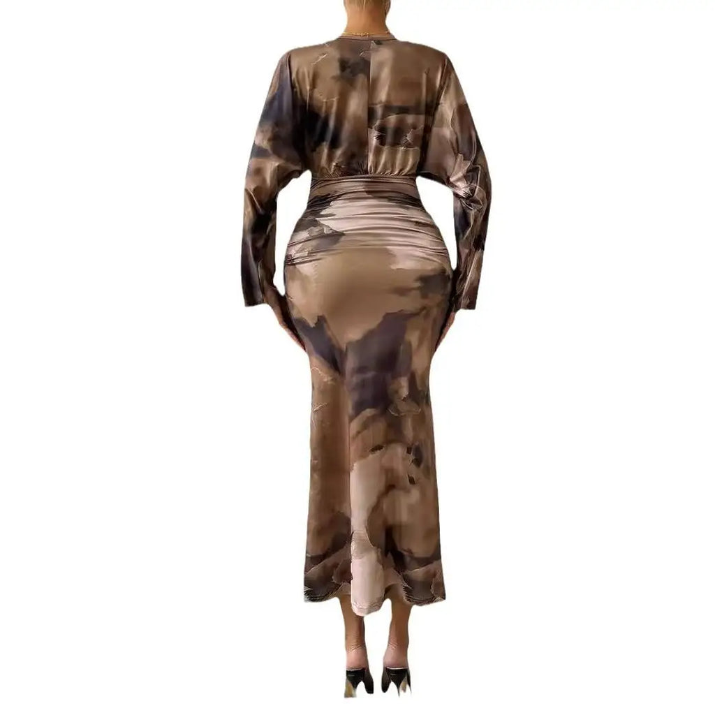 Women's Long Sleeve Dress European Style Batwing Sleeve Other Fabric Ladies Fashion Citywalk Dress Winter Collection
