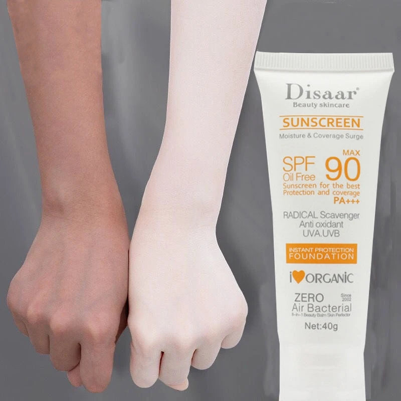Facial Moisturizing Sunscreen SPF 90 Waterproof All-round UVA UVB Blue Light Resistance for Outdoor Sports Cycling Swimming