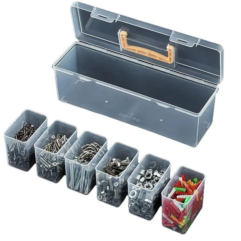 Hardware Tool Storage Box, Multi-Compartment Transparent Tool Organizer, Screw And Accessory Sorting Box, Household Screw, Wrenc