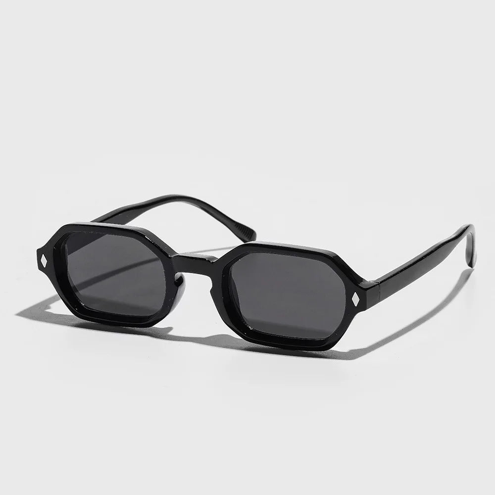 Exquisite Small Square Frame Sunglasses Fashion Sturdy and Durable Party Gatherings Beach Travel UV400 Resistant Shades Glasses