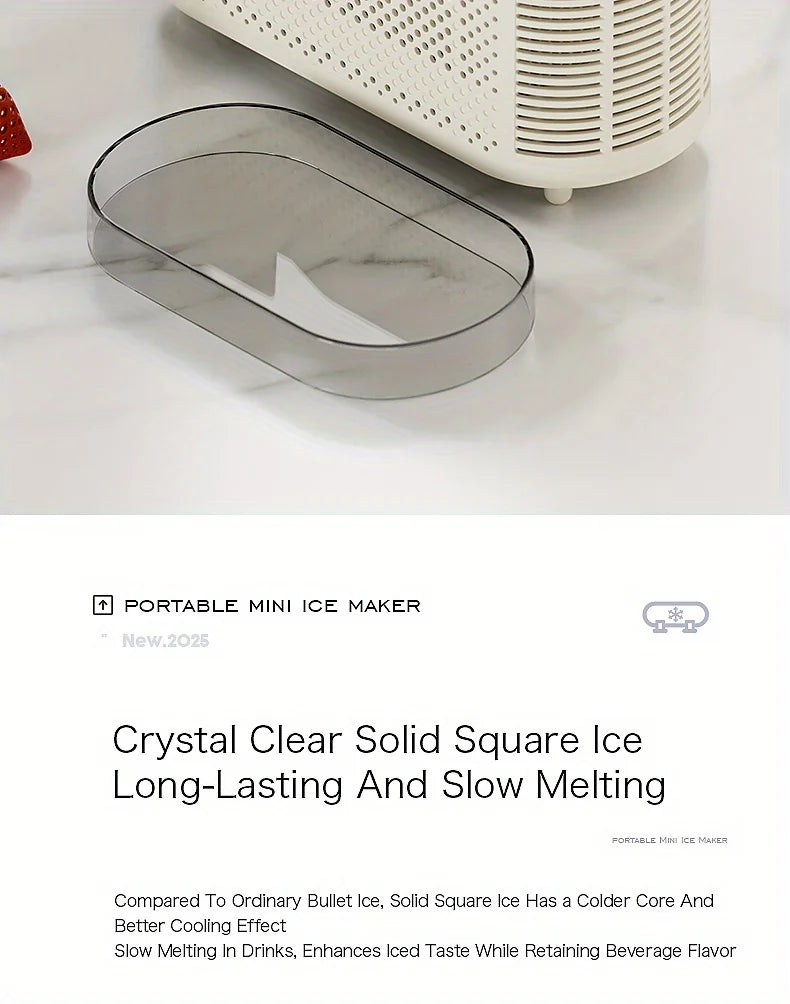 Mini Ice Maker Machine Portable Countertop Ice Cube Maker for Home Office Camping Car RV Small Ice Making Machine 12V 220V