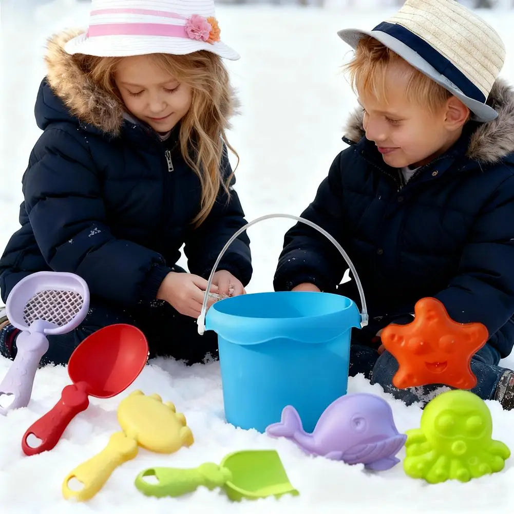 Kids Beach Toy Set Baby Sand & Water Play Kit with Bucket Shovel Rake Watering Can Summer Outdoor Sandbox Tools for Toddlers