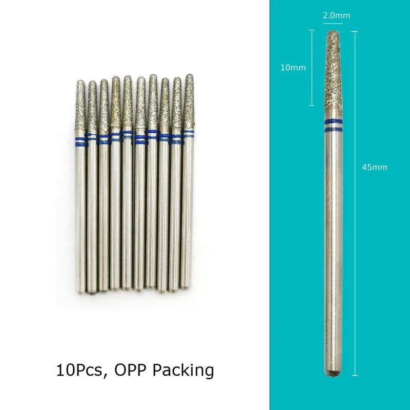 HYTOOS Nail Drill Bits Diamond Cutters for Manicure Cuticle Burr Milling Cutter for Pedicure Nails Accessories Tools