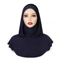 New Muslim Double Layer Under Cap Instant Hijab Inner Cap Islamic Turban Women Hijab Ramadan Elastic Turban Bandana Headband