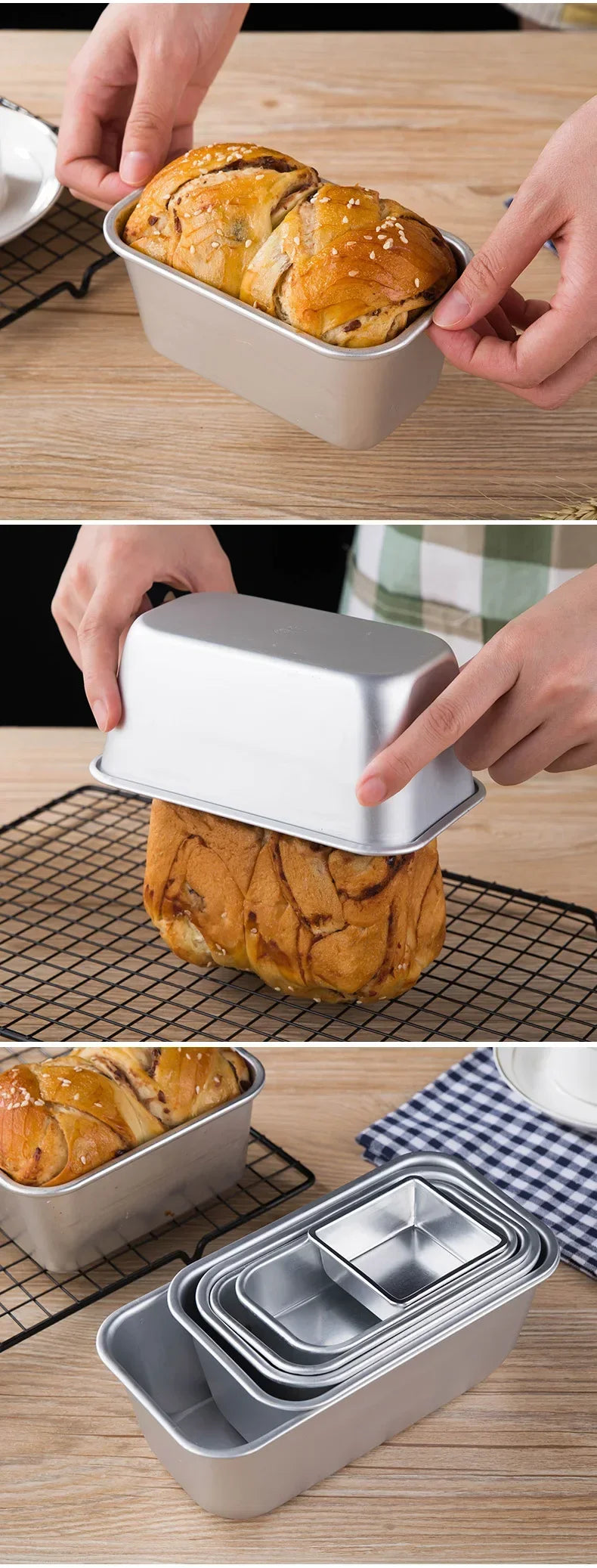 Rectangular Bread Mold Carbon Steel Non-Stick Cake Pan Mini Toast Mold Cake Baking Tray Loaf Pan Kitchen Baking Tools Bakeware