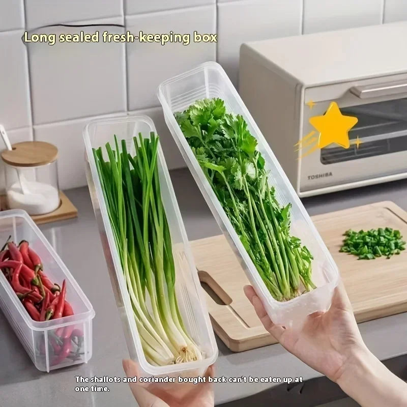 1//2/4pcs Refrigerator Fresh-keeping Storage Box Fresh-keeping Artifact,Food Preservation Boxes Transparent Sealed Kitchen Tools