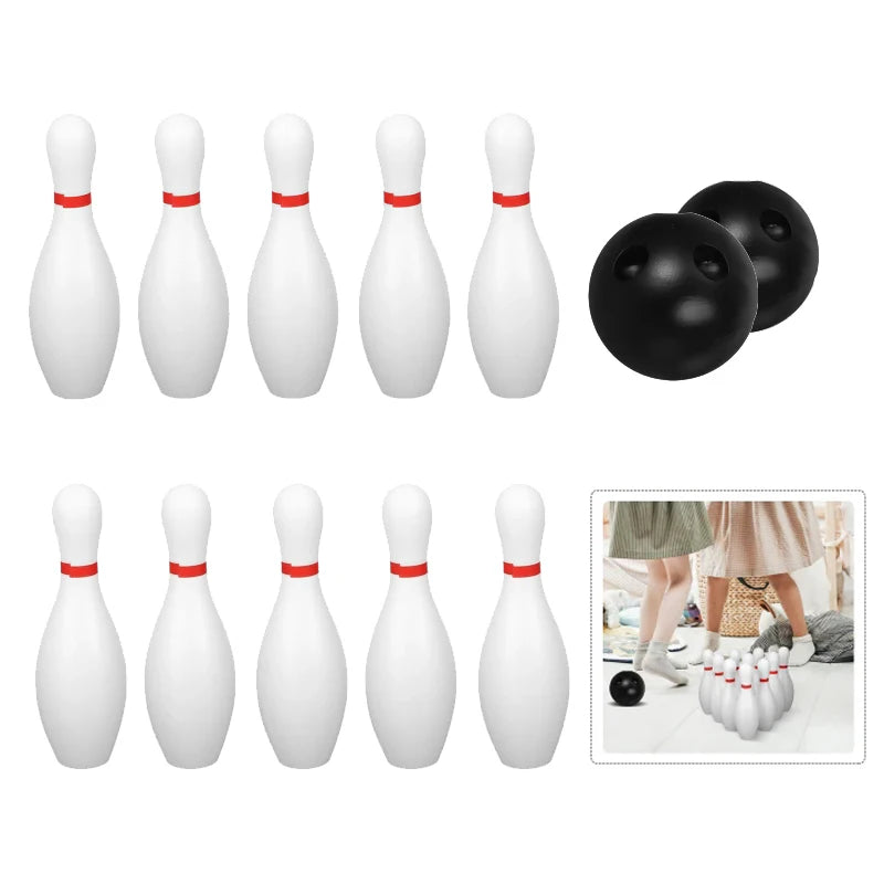 Kids Bowling Set Party Game Sports Toys Ball And Pins Bowling Toy Plastic Funny Bowling Set Kids Indoor Ball Family Game TMZ