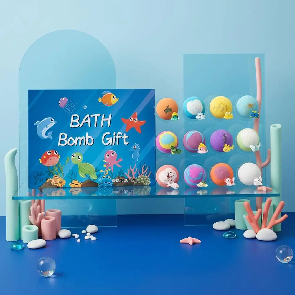 50gx12 Bath Bombs For Kids With Surprise Toys Inside For Kids Boys And Girls Holiday Bubble Bath With Cheerful Scent