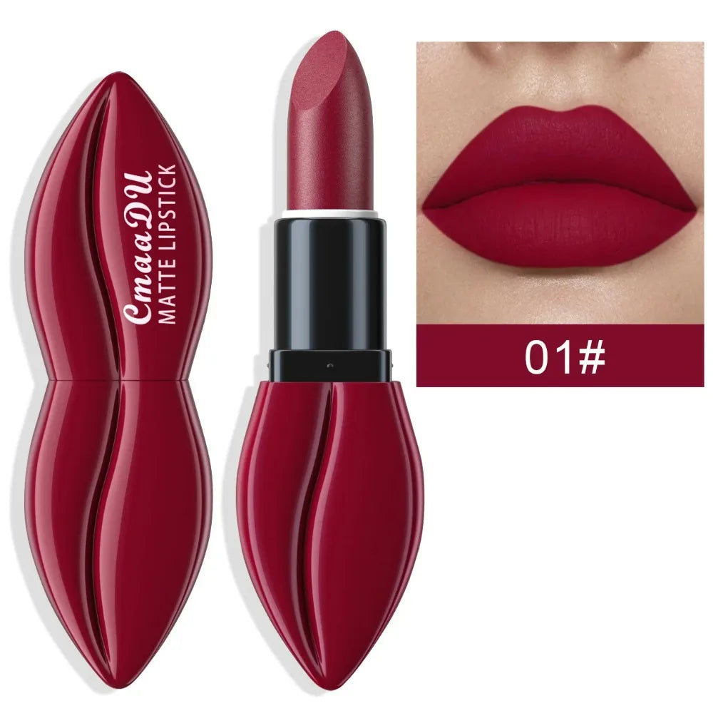 Natural Smooth Matte Waterproof Velvet Nude Lipstick Sexy Red Brown Lip Stick Pigments Makeup Lipgloss Long Lasting Profissional