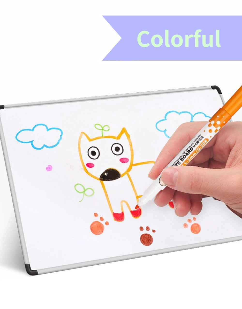 Gxin G-208 8Pcs Erasable Markers Set Colors Magnet Whiteboard Ink Pens School Teacher Resources Graffiti Drawing.Color Markers.