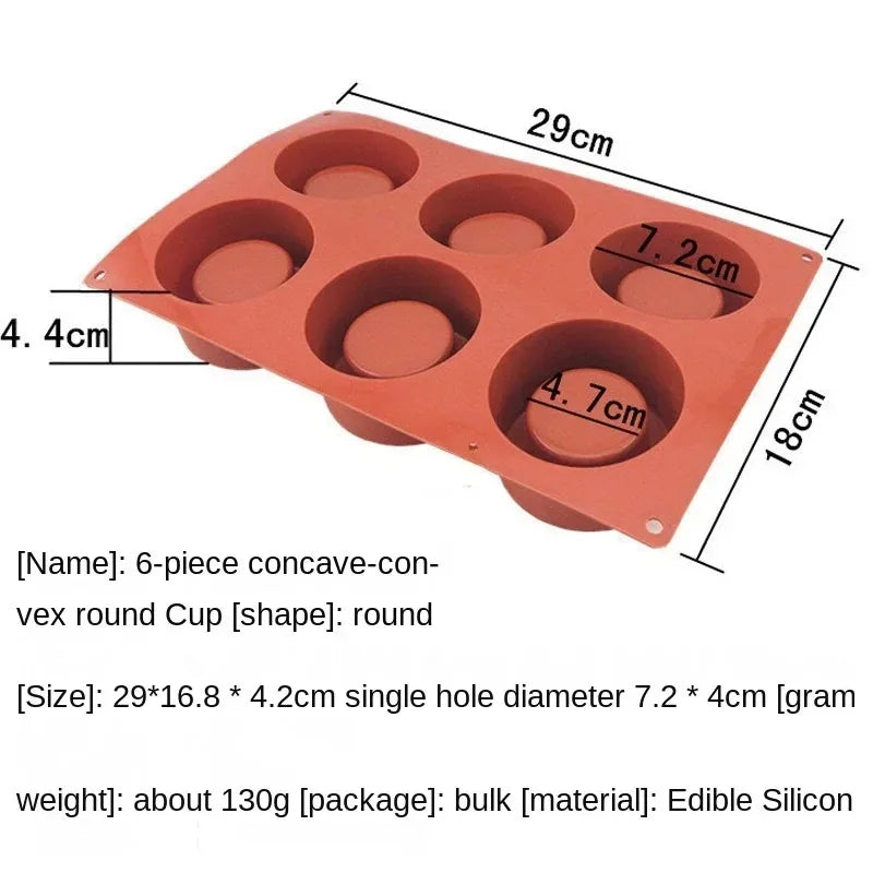 Silicone round Cake Mold 3D Tray for Baking Mousse Soap Kitchen Cooking Tools Cake Decorating Mould Baking Pan