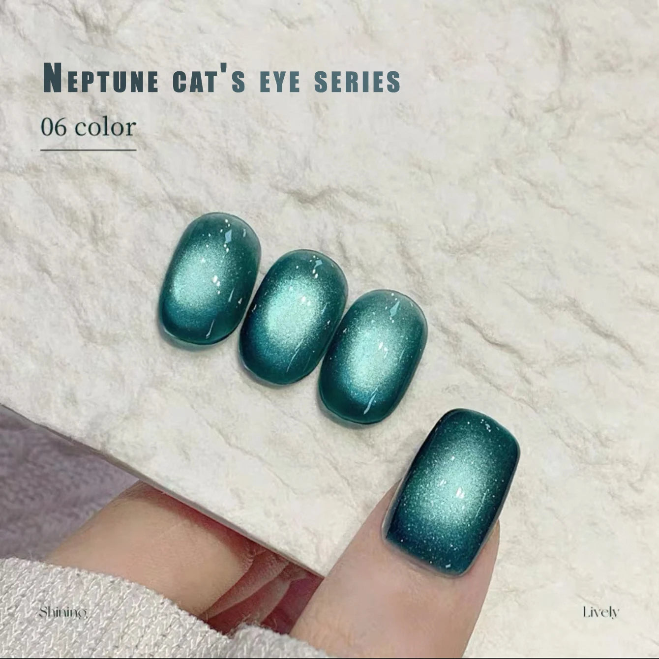 12ML 1-6PCS Summer And Autumn Island Glass Bead Magnet Cat Eye Gel Nail Polish Blue Nails Nail Art Nail Supplies