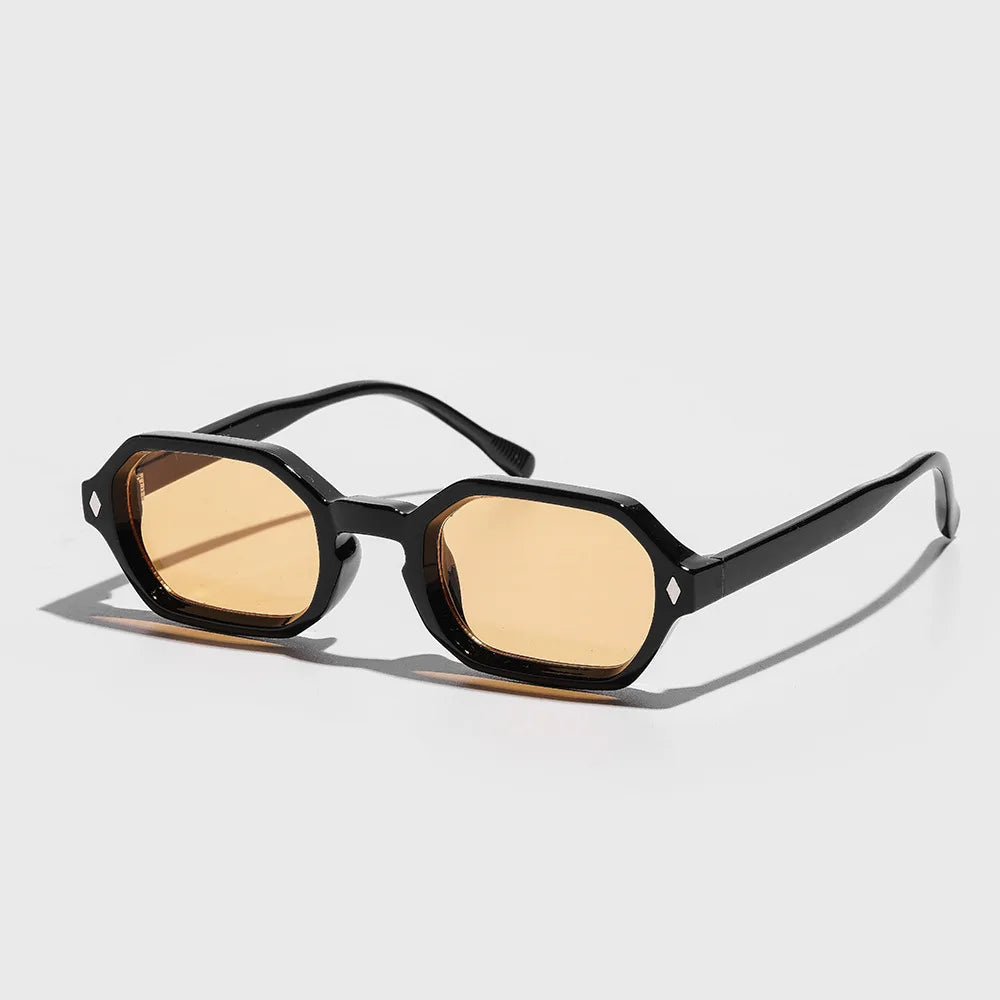 Exquisite Small Square Frame Sunglasses Fashion Sturdy and Durable Party Gatherings Beach Travel UV400 Resistant Shades Glasses