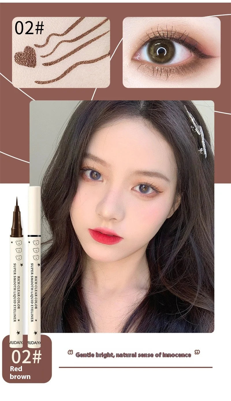 Cute Bear Waterproof Long-Wearing Liquid Eyeliner Makeup Quick-Drying, Smudge-Resistant,  Formula for Sensitive Eyes Cosmetics
