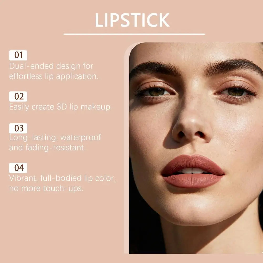 Multi-Color Lipstick Lasting Waterproof Gentle Moisturizing Naturally Pigmented Easy Lip Shaping Matte Texture Perfect Lip Gloss