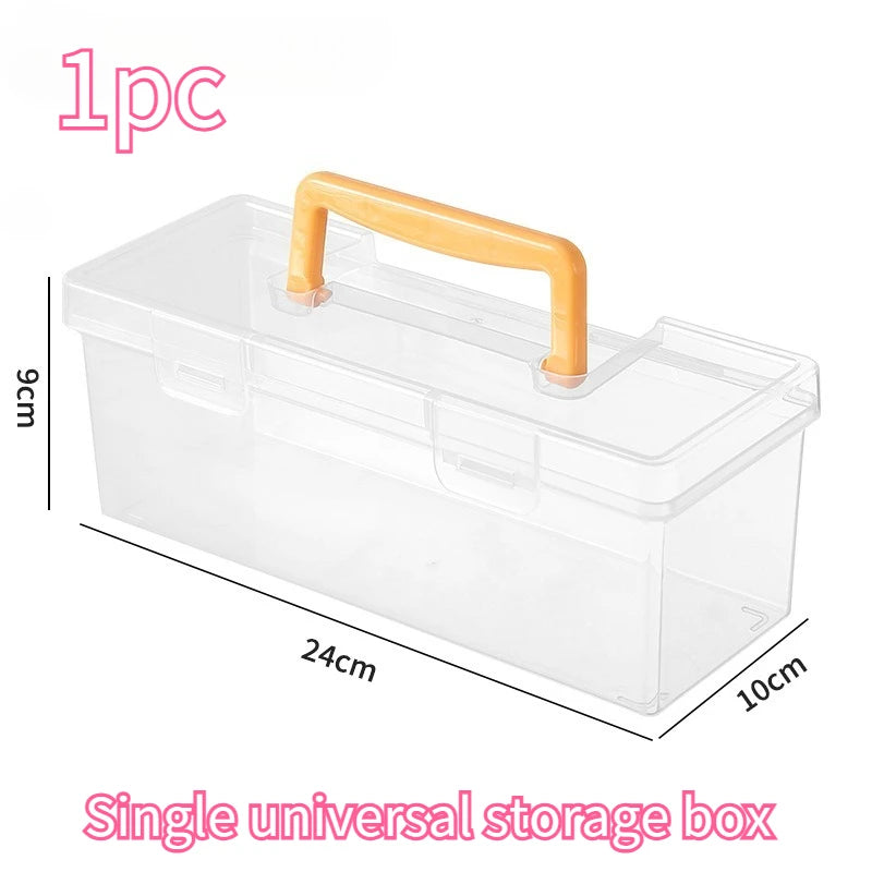 Professional 7-Piece Tool Organizer Set,Transparent Parts Storage with Dividers-Portable Case for Screws,Wrenches & DIY Hardware