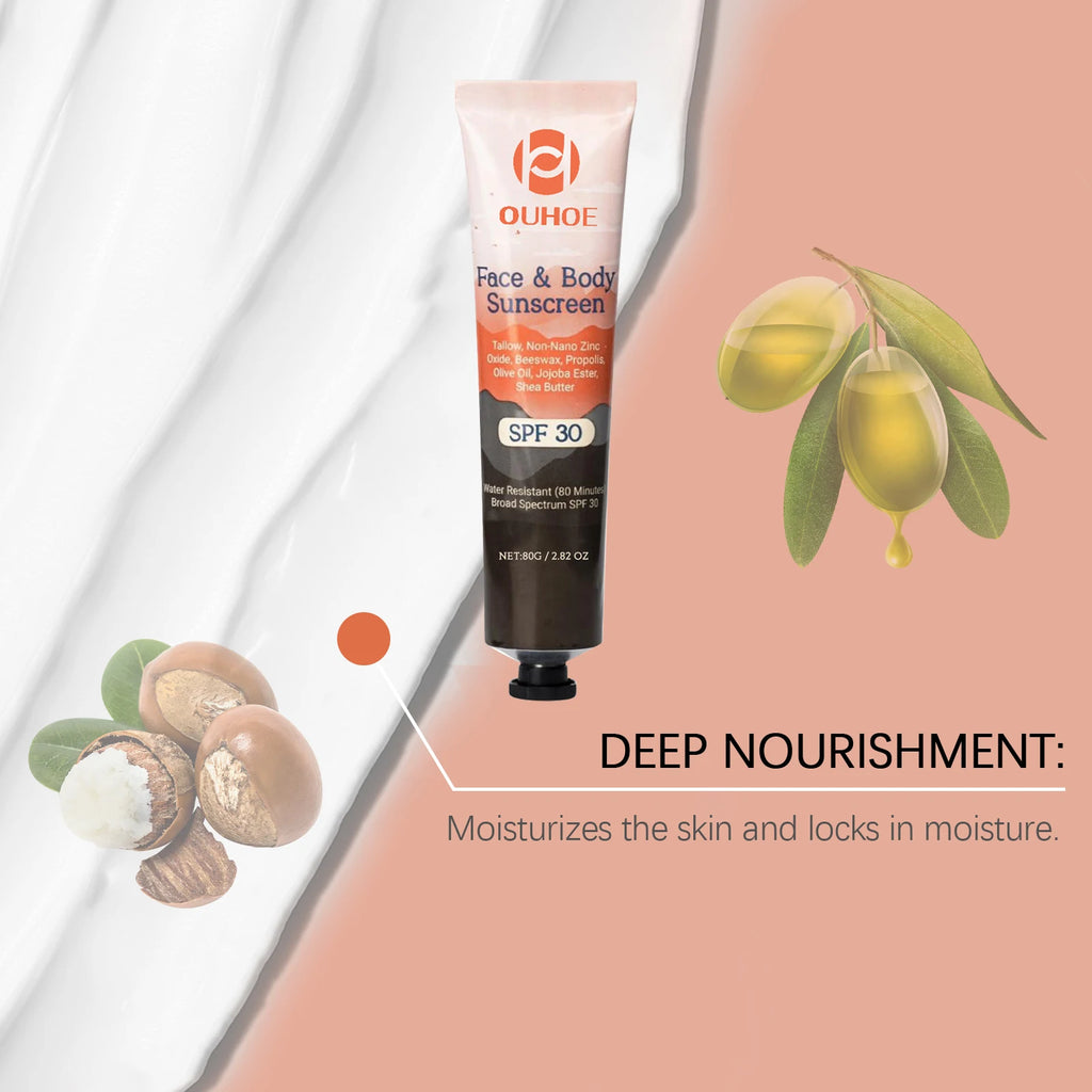 Facial Body Sunscreen UV Protection Waterproof Oil Control Sunblock Moisturizing Brightening Refresh Summer Anti Sunburn Spf30+