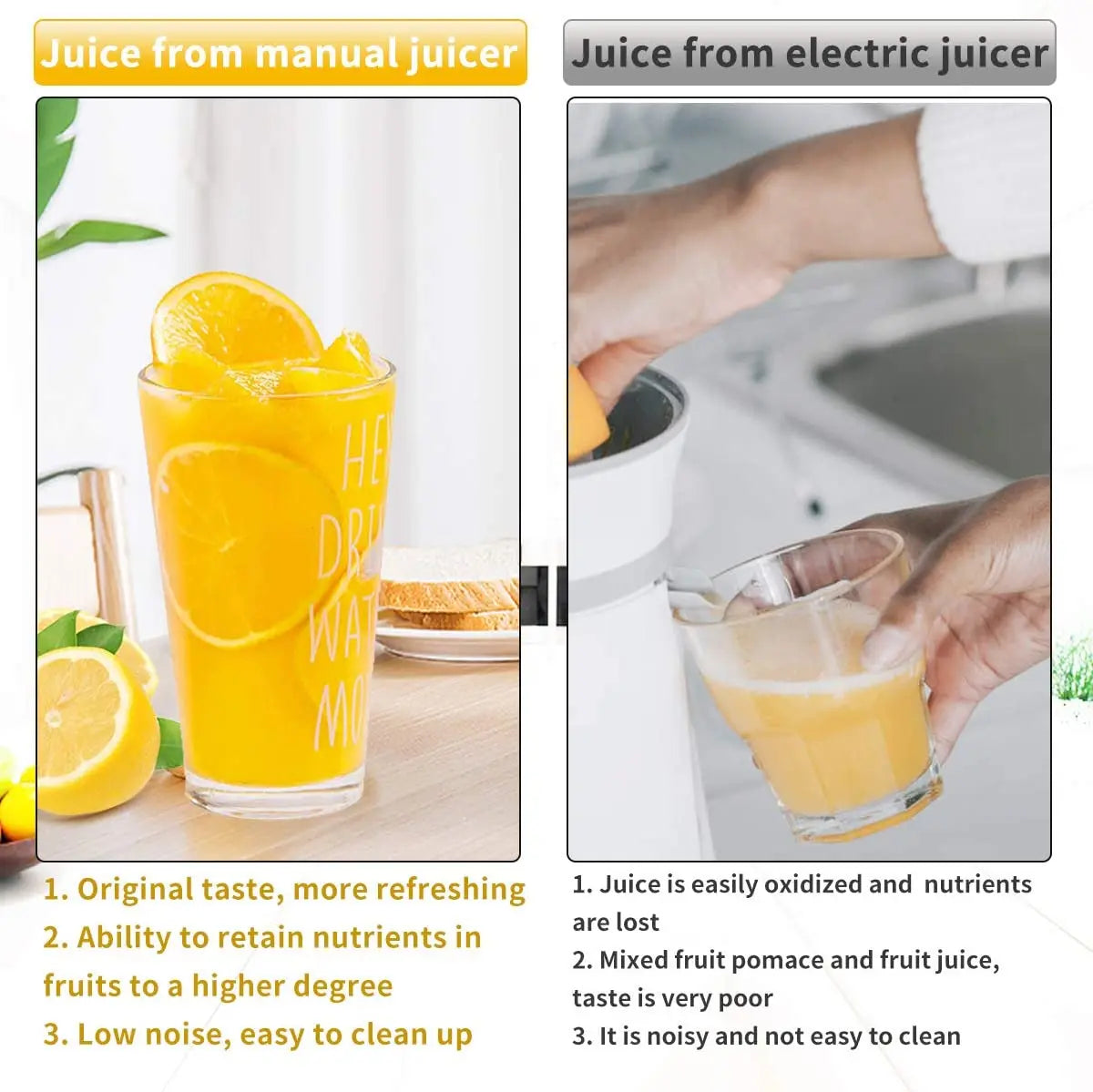 2024 Manual Juice Squeezer Aluminum Alloy Hand Pressure Juicer Pomegranate Orange Lemon Sugar Cane Juice Bar Kitchen Fruit Tool