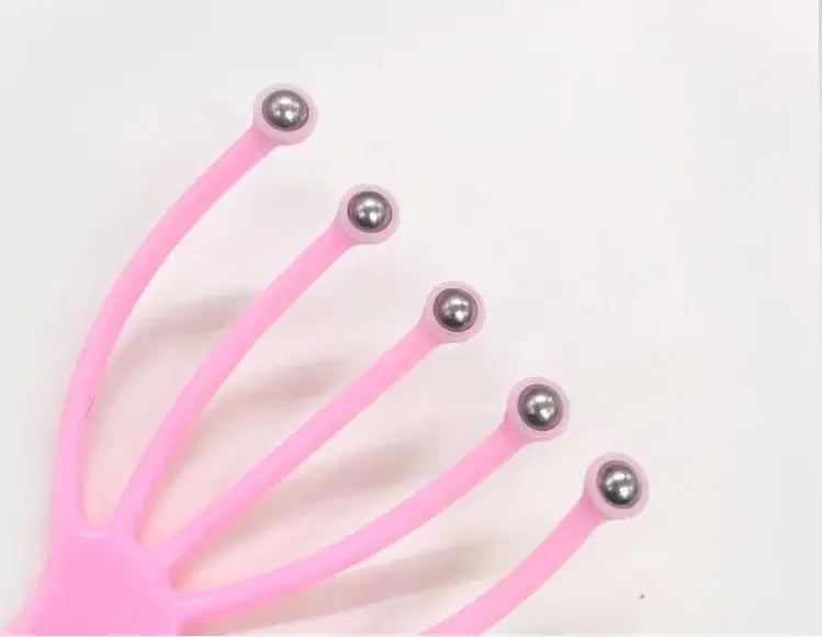 Soft Handheld Head Scalp Massager Neck Ball Comb Roller Five Finger Claws Steel Relax SPA Hair Care for Scratching Head Relief