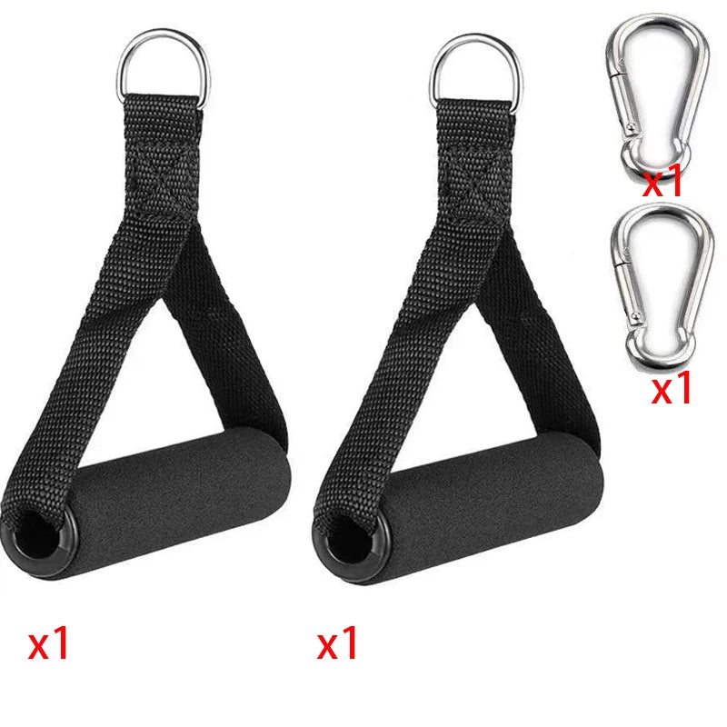 Fitness Equipment Accessories Resistance Bands Handles Anti-slip Grip Webbing Fitness Heavy Duty Cable Machine Workout Equipment