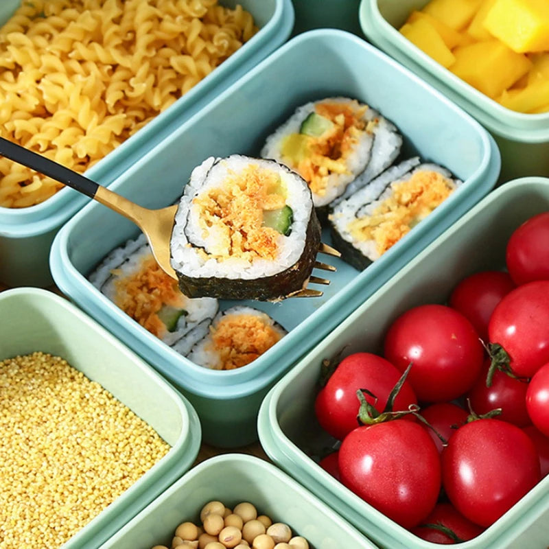 Mini Refrigerator Crisper Small Lunch Box Plastic Airtight Jar Storage Box Round Kitchen Insulated Lunch Box Organizer Snack Box