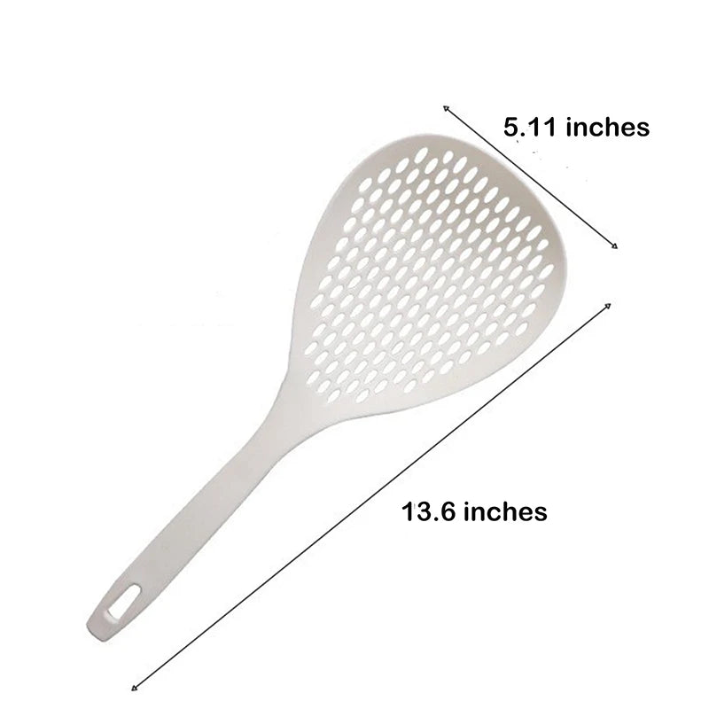 large scoop colander strainer kitchen large noodle scoop long handled drain filter noodle dumpling wonton scoop