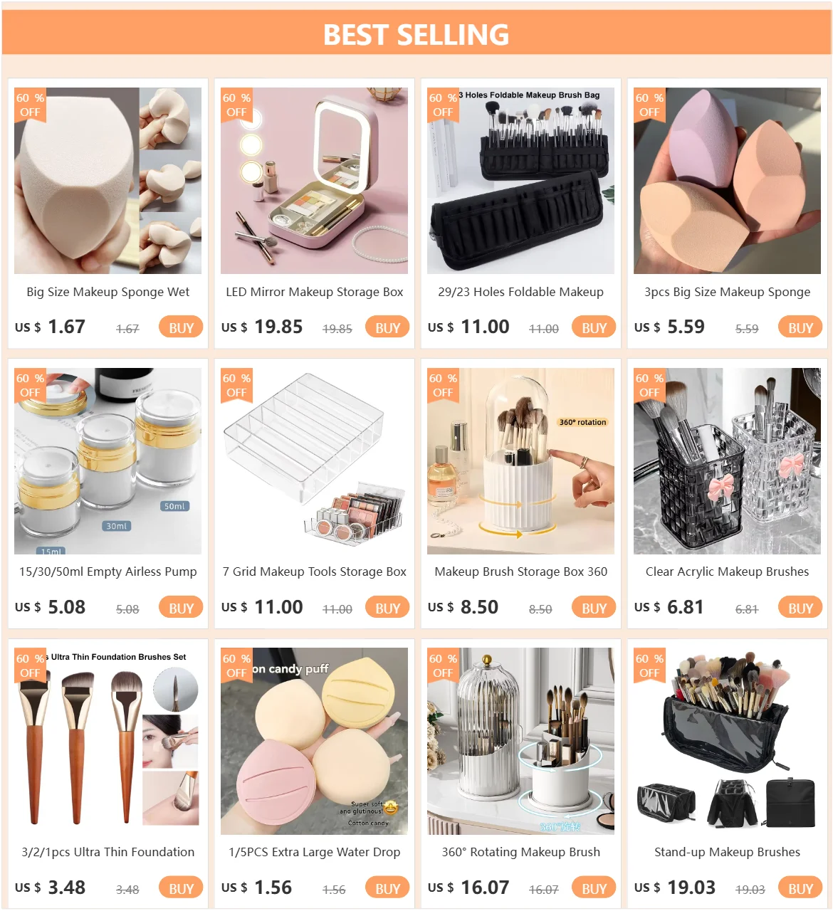 1/2Pcs Extra Large Makeup Sponge Foundation Cosmetic Puff Dual Use Soft Powder Puffs Concealer Beauty Sponge Blender Makeup Puff