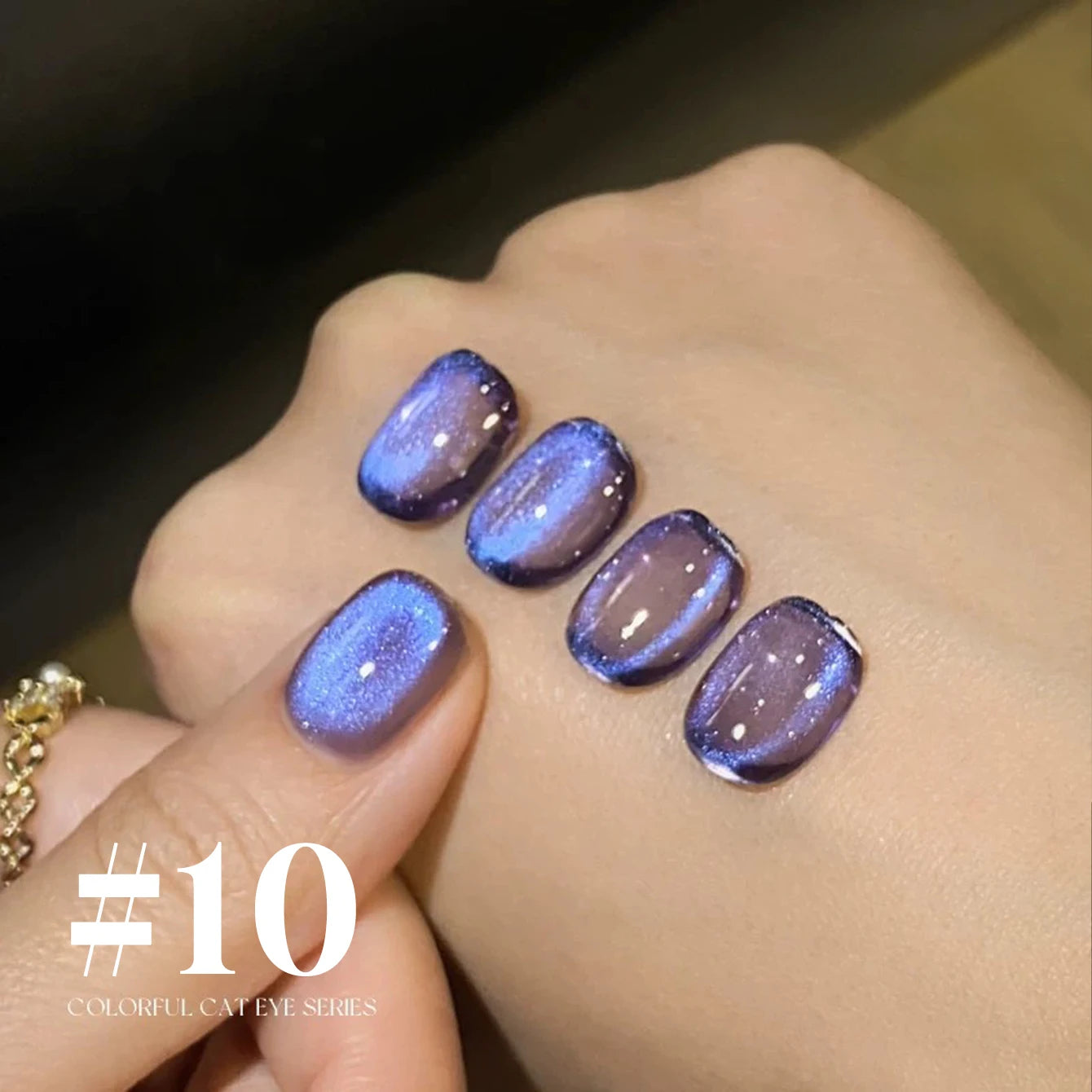 12ML 1-6PCS Summer And Autumn Island Glass Bead Magnet Cat Eye Gel Nail Polish Blue Nails Nail Art Nail Supplies