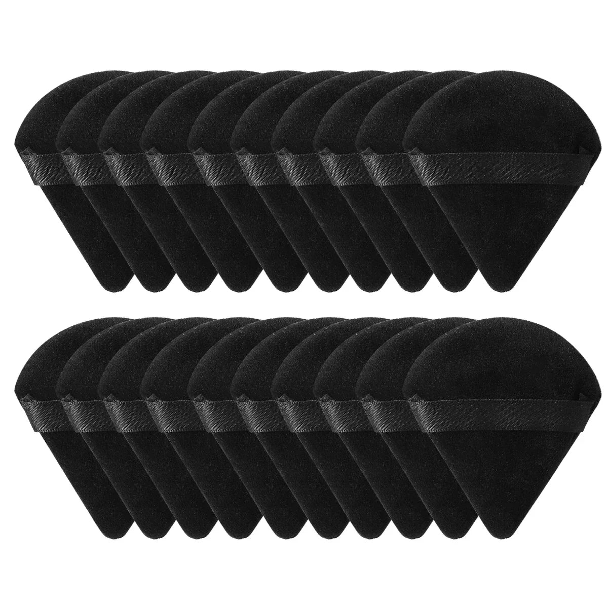10/20Pcs Triangle Velvet Powder Puff Pizza Flours Mini Face Makeup Sponge Cosmetics Washable Lightweight Makeup Tool