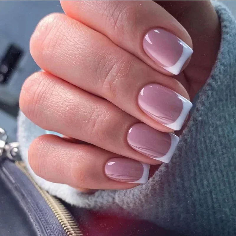 24Pcs/Set Love Ballerina Press on Nails Sets Free False Nails Adhesive Full Cover Artificial Art Fake Nail Professional Material