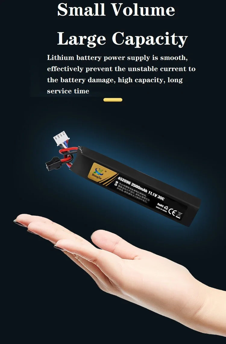 Water Gun Airsoft 11.1V 3S 2500mAh 30C 452096 LiPo battery+Charger Tamiya Plug for Airsoft BB Air Pistol Electric Toys Gun Parts