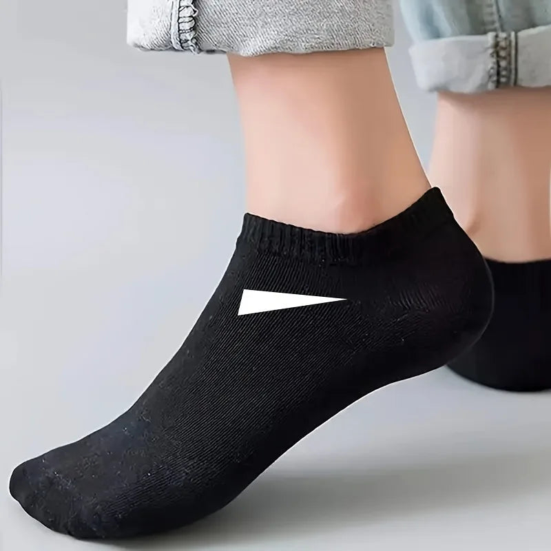 10/20 Pairs Men Women's Low-Cut Ankle Socks - Soft Lightweight Breathable No-Show Athletic Socks for Sports & Casual Wear, Soli